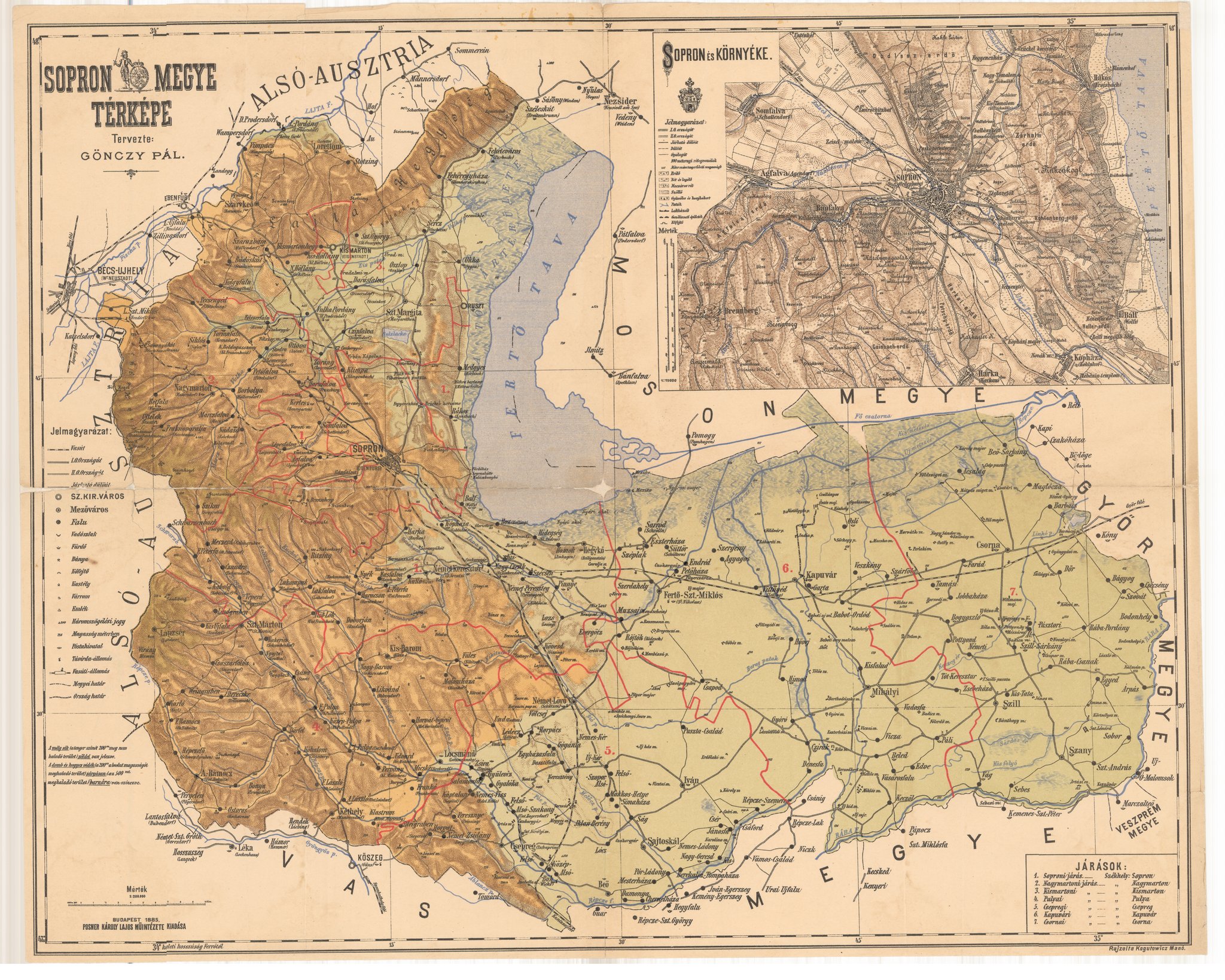 sopron domborzati térkép Sopron megye térképe sopron domborzati térkép