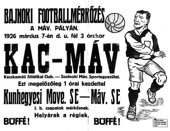 Szolnoki MÁV Sportegyesület plakátja 1926